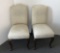PAIR OF CREAM SIDE CHAIRS