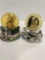 PAIR OF SNOWGLOBES - ANGEL AND PENGUINS