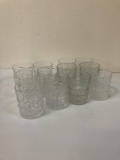 SET OF 12 HEAVY CRYSTAL LOWBALL GLASSES
