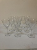 SET OF 9 BACCARAT WATER GLASSES