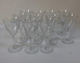 SET OF 11 BACCARAT RED WINE OR CLARET GLASSES