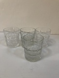 SET OF 4 HEAVY CRYSTAL LOWBALL GLASSES