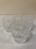 4 WATERFORD COLLEEN PATTERN OLD FASHION GLASSES