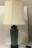 CRACKLE GLAZE, CELADON COLOR CERAMIC LAMP