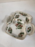PORCELAIN BERRY TRAY WITH CREAM CUP