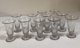 SET OF 11 APERITIF OR CORDIAL GLASSES