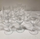 10 UNMARKED WATER GOBLETS