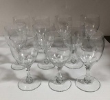 10 UNMARKED WATER GOBLETS