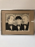 FRAMED 3 STOOGES BY S. NEWMAN