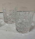 PAIR OF HEAVY UNMARKED CRYSTAL GLASSES