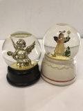 A PAIR OF ANGEL SNOWGLOBES
