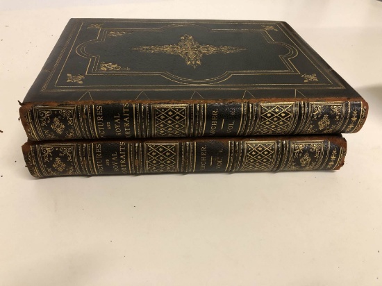 2 VOLUMES OF PICTURES AND ROYAL PORTRAITS