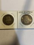 2 - COLUMBUS HALF DOLLARS - 1892 & 1893