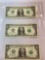 THREE SEQUENTIAL $1.00 STAR NOTES