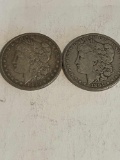 TWO MORGAN DOLLARS - 1880-O / 1881