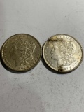 TWO MORGAN DOLLARS - 1904 & 1921