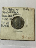 1991 P - ROOSEVELT DIME