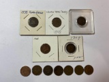 12 FLYING EAGLE & INDIAN HEAD CENTS