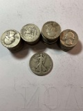 SILVER WASHINGTON QUARTERS & HALF DOLLAR