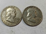 1948-D & 1951 FRANKLIN HALF DOLLARS