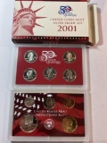 2001-S US MINT SILVER PROOF SET