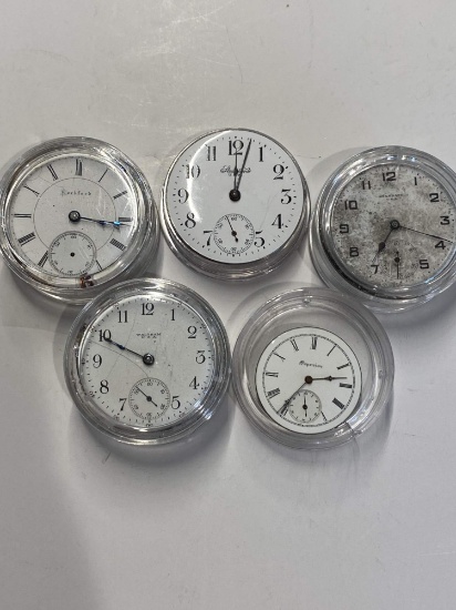 FIVE POCKET WATCH MOVEMENTS