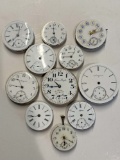 ELEVEN SMALL POCKET WATCH MOVEMENTS