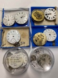GROUP OF POCKET WATCH MOVEMENTS / PARTS