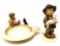 HUMMEL FIGURE AND ASHTRAY