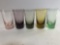 SET OF 5 COLORED SHOT GLASSES