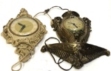 2 WALL HANGING CLOCKS WITH CORDS