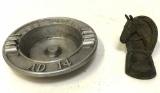 2 DIFFERENT STYLE ASHTRAYS