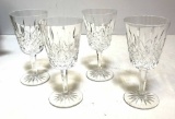 4 WATERFORD CRYSTAL LISMORE 10 OZ GOBLETS