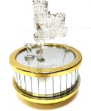 MUSIC BOX WITH GLASS PIANO ON TOP