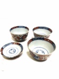 SET OF 7 ASIAN RICE BOWLS AND SMALL PLATE
