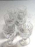 6 WATERFORD WATER GOBLETS