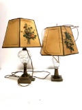 2 UNMATCHED MARBLE BASED LAMPS