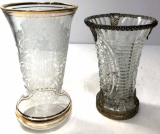 2 GLASS VASES