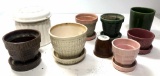 VARIETY OF 9 PLANTER POTS