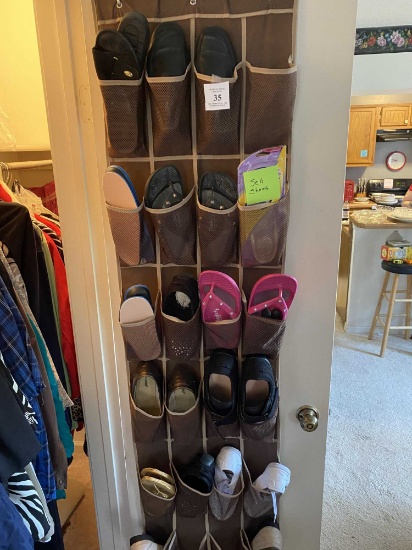 DOOR HANGING SHOE RACK AND SHOES