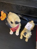 PAIR OF PUG FIGURES