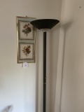 FLOOR LAMP AND TWO WALL DECORATIVES