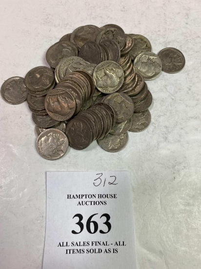 312 GRAMS BUFFALO NICKELS - UNSEARCHED