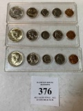 THREE AFTER MINT COIN SETS - 1966 / 1967 / 1968