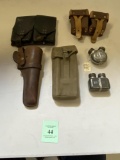 LOT OF VINTAGE HOLSTERS AND CARTRIDGE BELTS