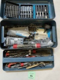 TOOLBOX WITH DRILL BITS GALORE