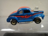 Slot car Tyco coupe blue and red The Good And The