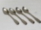 4 ENGLISH STERLING SILVER SPOONS