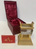 CRYSTAL AND GILT CHINESE CERMONIAL ARK