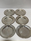 6 STERLING SILVER PLATES